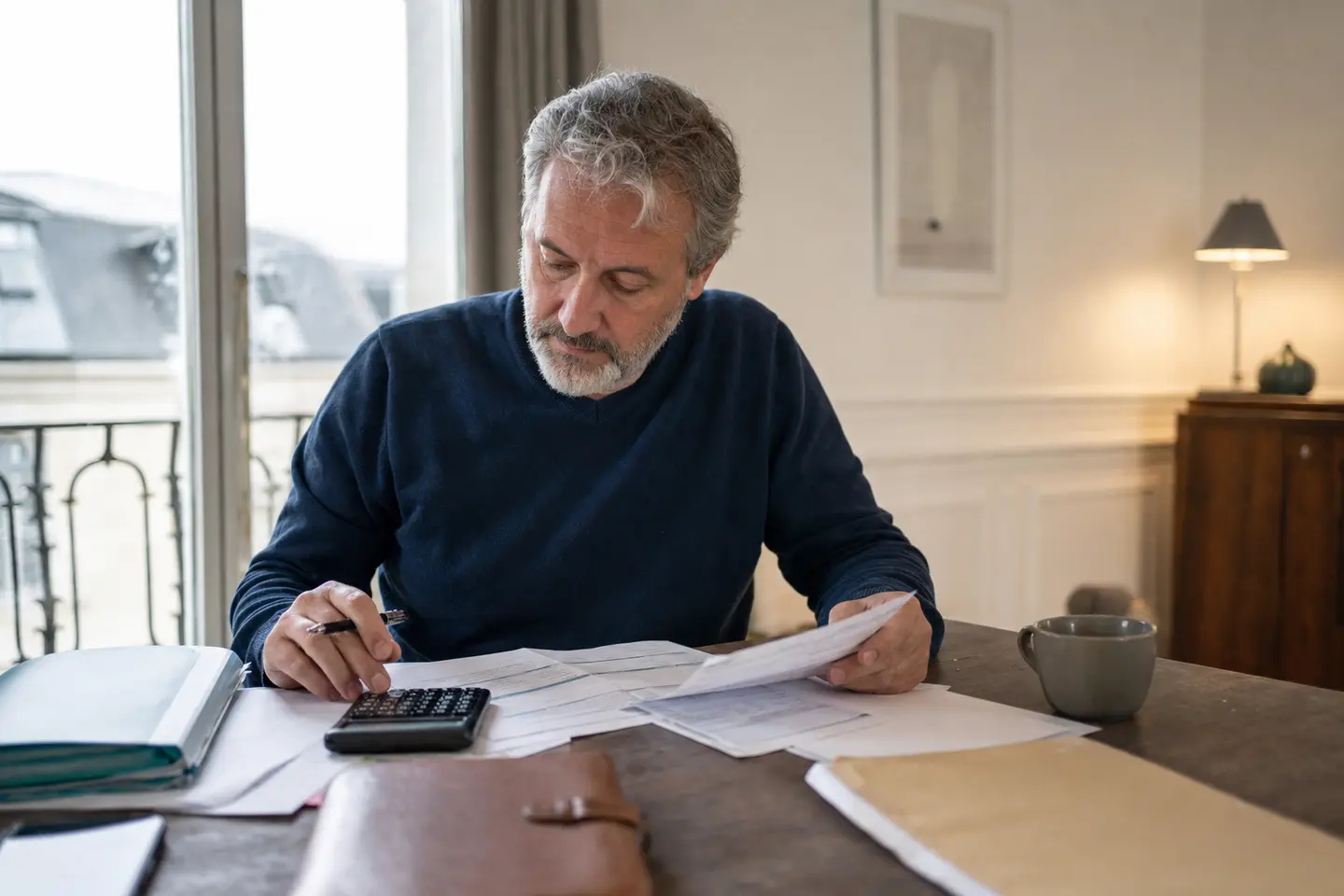 Bénéficiaire vérifiant la fiscalité d'un capital décès sur ses documents et son avis d'imposition